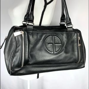 GIANI BERNINI black leather shoulder bag